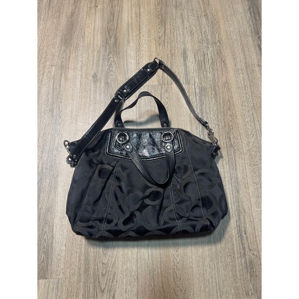 Y2K Coach Madison Op Art Claire Signature Handbag - Gem